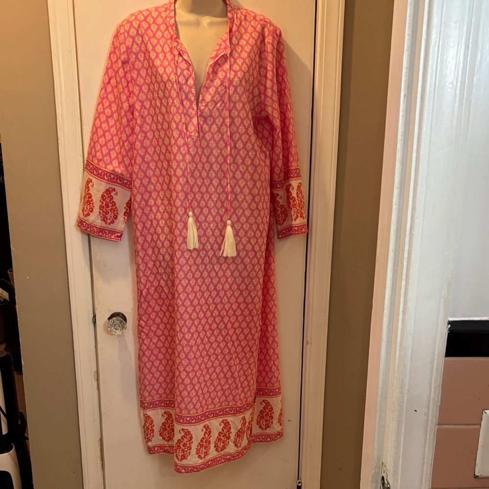 J Crew medium paisley kaftan coverup beach 26-118-1